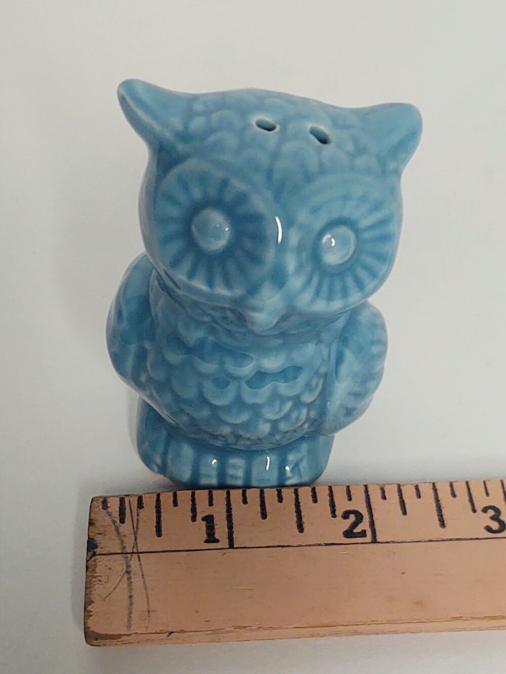 Ceramic Blue Owl Salt & Pepper Shaker Set - Picture 9 of 9